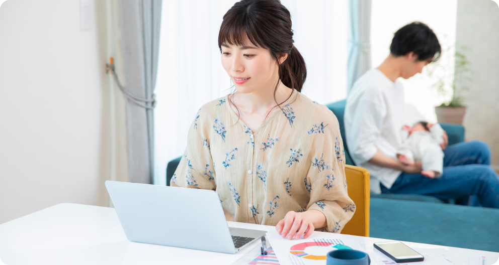 ライフスタイルに合わせた働き方ができます。