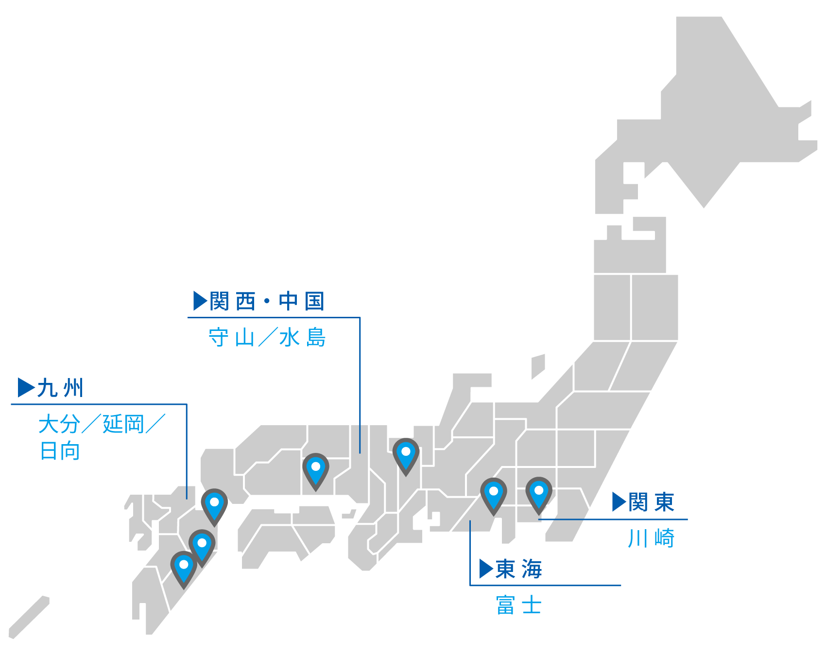 製造現場で働くことができるエリア